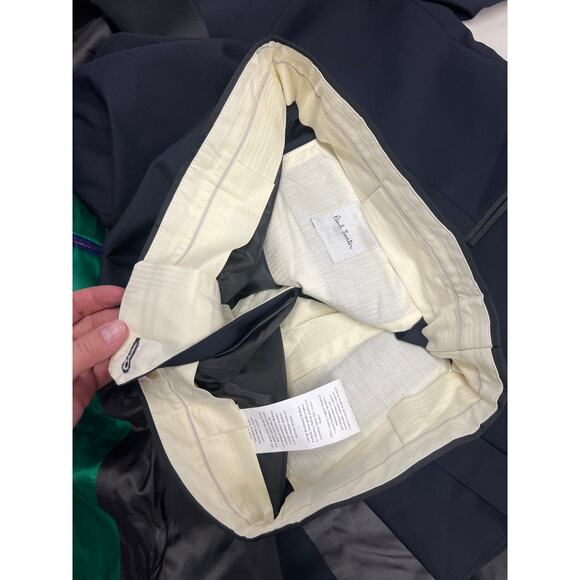 New $1595 Paul smith Sz 38 evening tux soho fit wool blend 2 PC suit navy blue - Picture 11 of 12